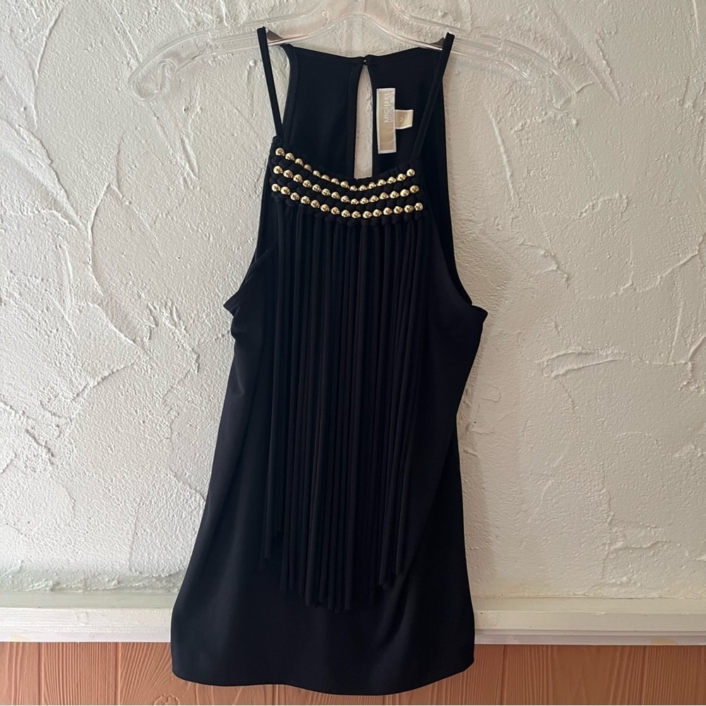 Michael Kors Black Top with Gold Accents
